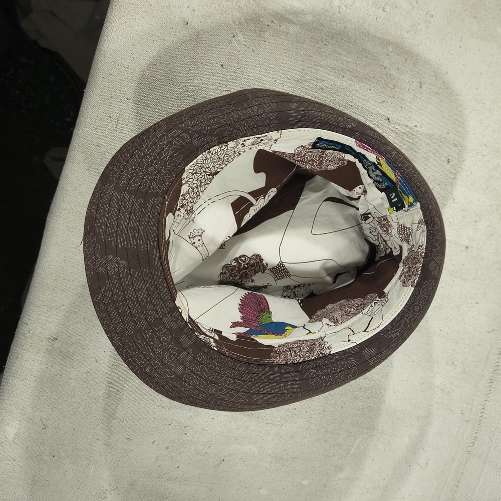 Groovin Men's Brown Graphic Design Fedora Hat Size Medium - Picture 6 of 6